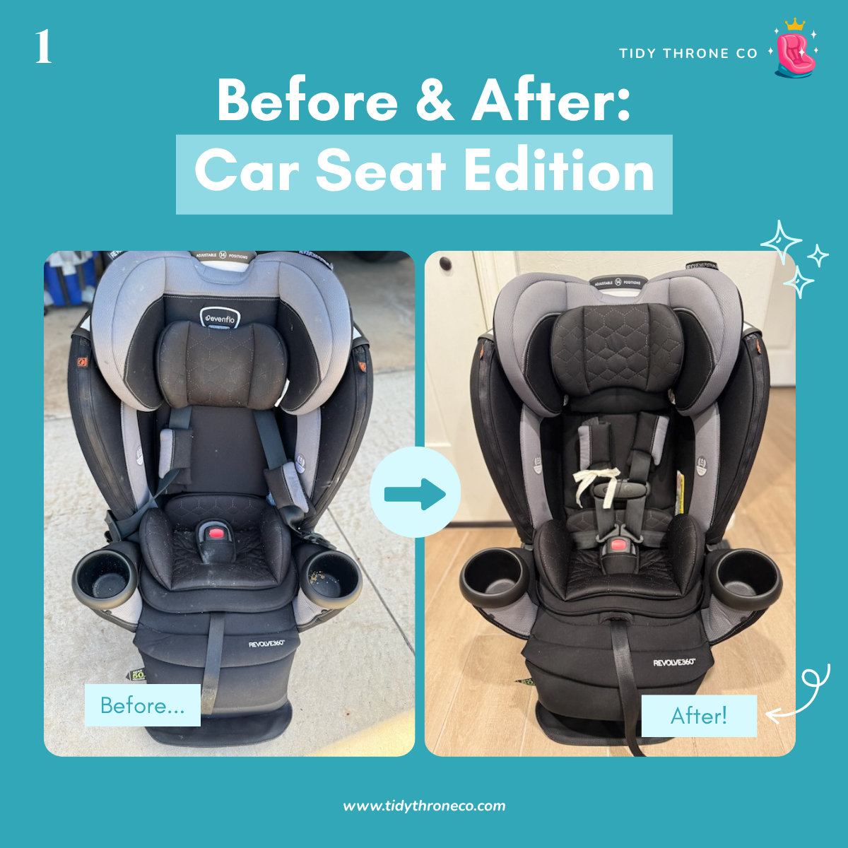 Before and after cleaning transformation 1